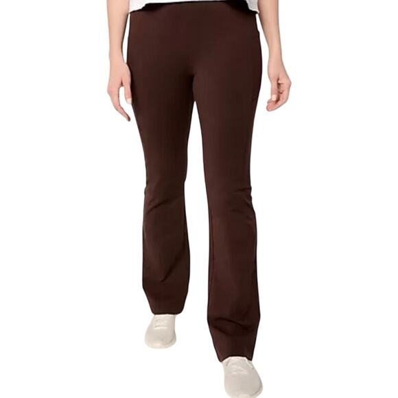 Denim&Co Pants - QVC Denim&Co Petite Yoga Stretch Lightly Boot Pant w/Pockets Brown NWOT Size XSP